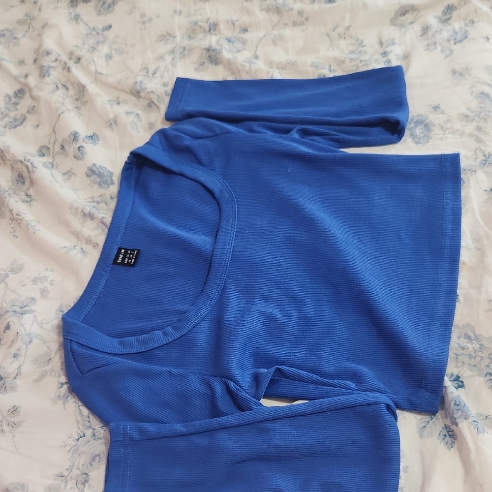 Blue Long Sleeve Top